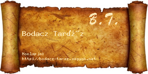 Bodacz Taráz névjegykártya
